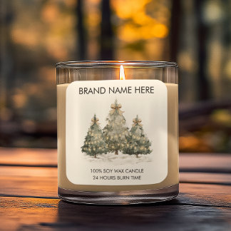 Arbres de Noël Festifs | Étiquettes de Bougies Mod