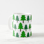 Arbres de Noël Imprimer Café Mug (Devant gauche)