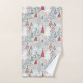 Arbres de Noël Joueurs dessinés à la main Rouge Sa (Serviette à main)