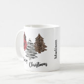 Arbres de Noël Joyeux café de Noël Mug (Devant gauche)