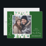 Arbres de Noël mariages Enregistrer la date Carte<br><div class="desc">Amusant aquarelle design de Noël. Tout le texte est ajustable et facile à changer pour vos besoins de partie. Enregistrez les cartes postales du mariage de Noël Date.</div>
