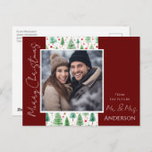 Arbres de Noël mariages Enregistrer la date Carte  (Devant / Derrière)