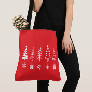 Arbres de Noël minimalistes avec Sac fourre-tout o