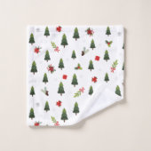 Arbres de Noël, Mistletoe & Cadeaux (Gant de toilette)