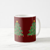 Arbres de Noël/ Mug Classique Rouge (Devant droit)