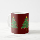 Arbres de Noël/ Mug Classique Rouge (Devant gauche)