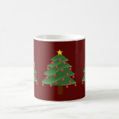Arbres de Noël/ Mug Classique Rouge (Centre)