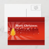 Arbres de Noël Nuances de carte postale rouge (Devant / Derrière)