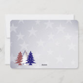 Arbres de Noël patriotiques Carte Plat Salutation (Dos)