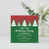 Arbres de Noël pour fêtes Rouge & Vert Invitations (Debout devant)