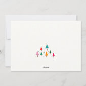Arbres de Noël Rétro Mignons Carte de Fêtes de Fin (Dos)