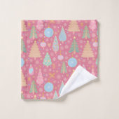 Arbres de Noël rose (Gant de toilette)