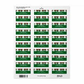 Arbres de Noël Rouge et Vert Étiquettes de adresse (Feuille entière)