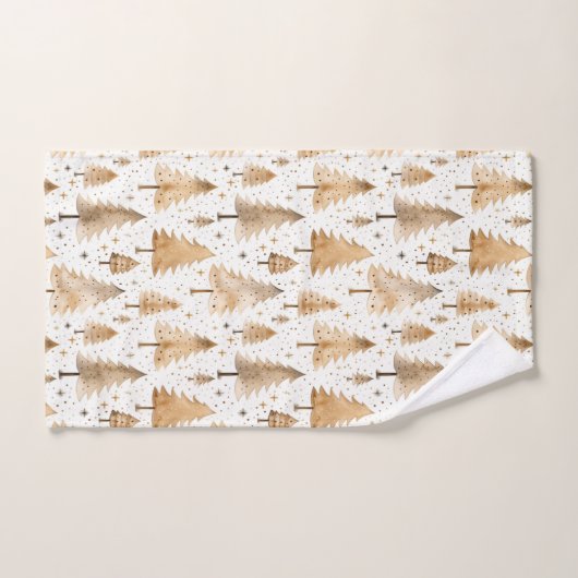 Arbres de Noël rustiques (Serviette à main)