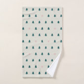 Arbres de Noël scandinaves géants rose vert (Serviette à main)