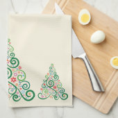 Arbres de Noël Serviettes de cuisine (Quart Plié)