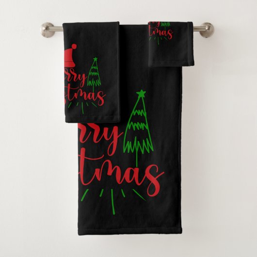 Arbres de Noël Texte sur fond noir (En situation)
