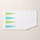 Arbres de Noël turquoise et vert citron Personnali (Serviette à main)