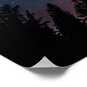 Arbres de nuit et étoiles | Poster (Coin)