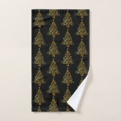 Arbres de vacances Black & Gold (Serviette à main)