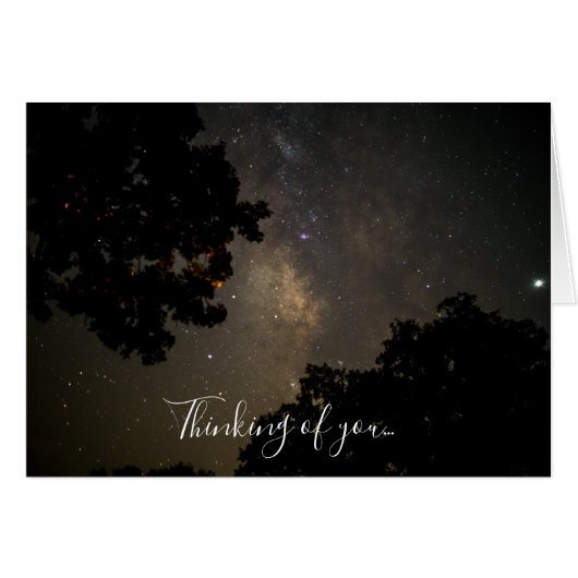 Arbres De Voie Lactée Pensant À Votre Carte (Devant Horizontal)