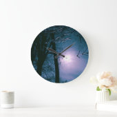Arbres d'eau rond (grande) horloge murale (Maison)
