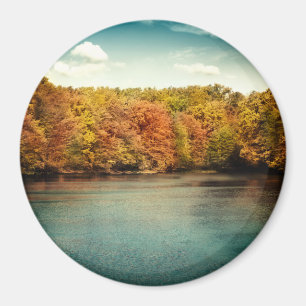 Arbres des lacs Monogramme de l'eau Aimant initial