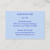 Arbres d'hiver Bleu carte de visite chubby bleu (Dos)