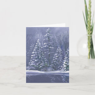"Arbres d'hiver" Carte de Noël