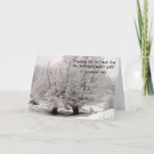 Arbres d'hiver congelés Carte de Noël chrétienne (Devant)