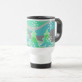 Arbres d'hiver grand voyage vert / banlieue mug (Devant droit)