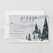 Arbres d'hiver Mariage avec choix de repas Carte R (Devant)