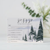 Arbres d'hiver Mariage avec choix de repas Carte R (Debout devant)