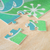 Arbres d'hiver Puzzle vert (Côté)