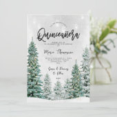 arbres d'hiver Quinceanera invitation anniversaire (Debout devant)
