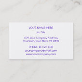 Arbres d'hiver violet carte de visite vertical bla (Dos)