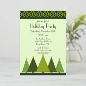 Arbres élégants Noël Fête Invitation (Debout devant)