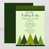 Arbres élégants Noël Fête Invitation (Devant / Derrière)