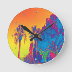 Arbres en Chypre Horloge murale acrylique