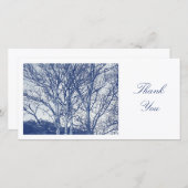 Arbres en hiver - Effet Cyanotype - Merci (Devant / Derrière)