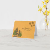 Arbres et empreintes de pieds Carte d'anniversaire (Fleur jaune)