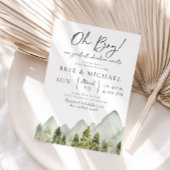Arbres et montagnes Baby shower Invitation