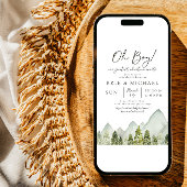 Arbres et montagnes Baby shower Invitation