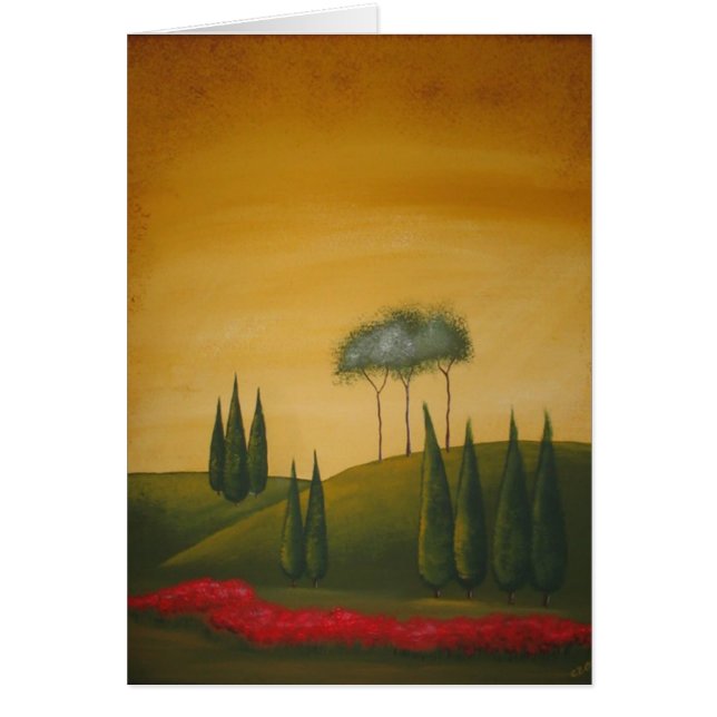 Arbres et pavots toscans (Devant)
