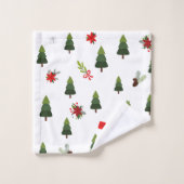 Arbres et vaches de Noël (Gant de toilette)