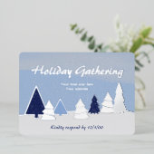 Arbres Fantaisistes en Hiver Invitation Feuilletée (Debout devant)