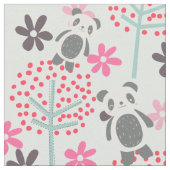 Arbres, fleurs, et tissu d'ours panda (Fermer)