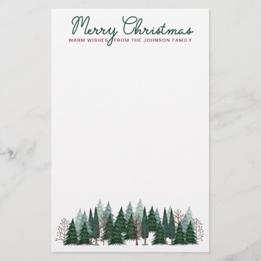 Arbres forestiers | Vacances de Noël | Papeterie (Devant)
