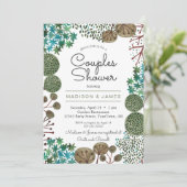 Arbres Forêt Boisée Couples Douche | Invitation (Debout devant)