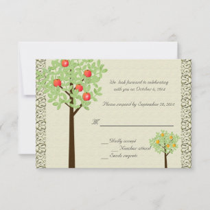 arbres fruitiers RSVP invitation de mariage.